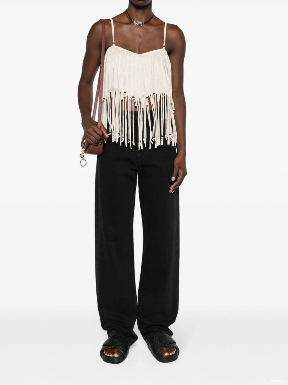 Cheap top bead-detail Women fringed Monsoon Alanui crop 0815